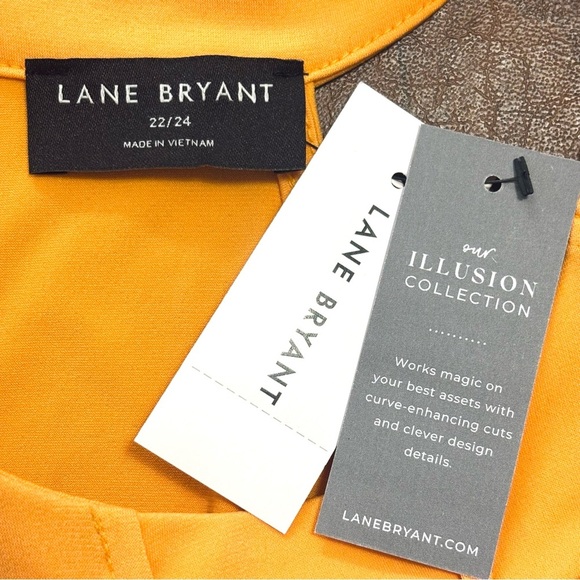 NWT Lane Bryant Yellow Halter Top Keyhole Neckline Tank Top Stretchy Size 22/24 - Picture 4 of 7